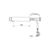 Delabie 794165 TEMPOMIX 3 (раковина)F3/8", через стену 150 ~7 сек + запорный вентиль, излив 190