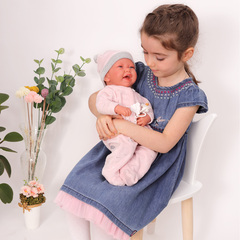 Munecas Antonio Juan Кукла младенец Паула в розовом, 40 см, мягконабивная (33112)