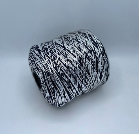 Luxury Production by Ri.Go (пр.Италия), art-Emporium, 180м/100гр, 90%Меринос,8%Полиэстер(фольга), 2%Полиамид , цвет-Черно-синий+серебро(154/624) ,арт.32228