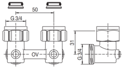 Oventrop 'Multiflex' F ZB 3/4