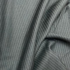 Ткань костюмно-плательная темно-серая в полоску 3236