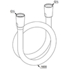 Kludi 61 072 9100 Supraflex Шланг душевой 1600 мм, в пласт оболочке, с мет. эффектом, белый/хро
