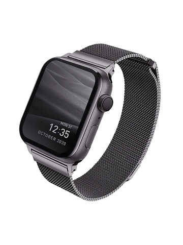 Ремешок Uniq Dante для Apple Watch 38/40мм / ремешок нерж.сталь 316 сетка графит