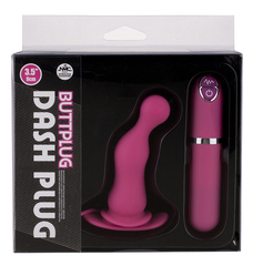 Розовая вибровтулка Dash Butt Plug With Mini Controller II - 9 см. - 