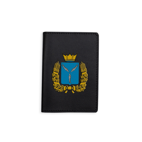 Обложка на паспорт "Герб Саратовской области", черная