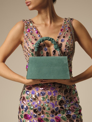 Сумка замшевая минт