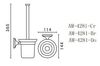 Art&Max AM-4281-Br Щетка для унитаза подвесная Бронза