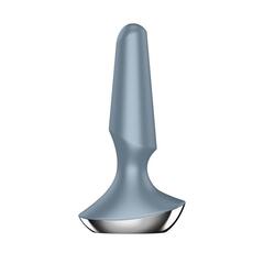 Серая анальная пробка с вибрацией Satisfyer Plug-ilicious 2 - 14 см. - 