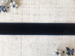 Лента бархатная эластичная, ш. 2 см, чёрный