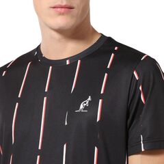 Теннисная футболка Australian Ace T-Shirt With Stripes Print - nero