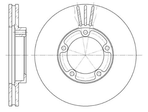 Диск тормозной вентилируемый G-brake  GR-02121