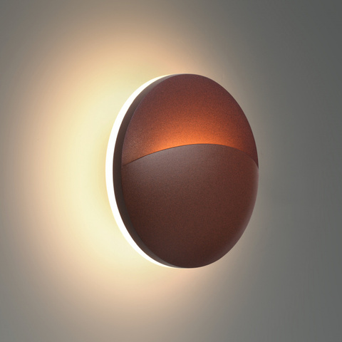 Уличный настенный светодиодный светильник Novotech 359534 STREET NT25 000 коричневый IP54 LED 10W 100-240V 3000К HALO