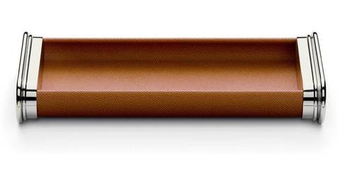Овальная подставка для ручек Graf von Faber-Castell коричневая кожа