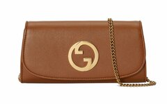 Кошелек на цепочке Gucci Blondie Continental коричневый