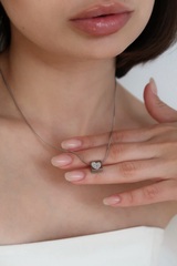 Цепочка СЕРДЦЕ в серебре