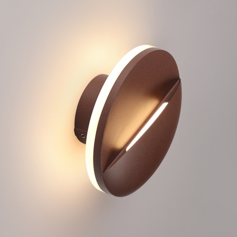 Уличный настенный светодиодный светильник Novotech 359534 STREET NT25 000 коричневый IP54 LED 10W 100-240V 3000К HALO