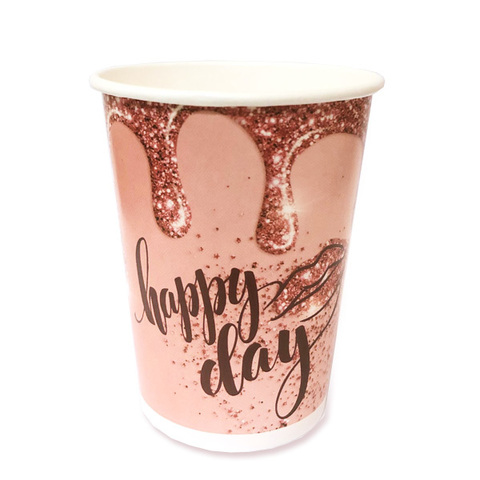 Стаканы бумажные Happy Day, 200 мл, 6 шт.