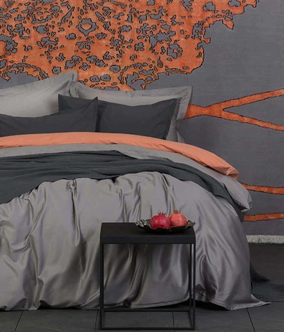 Постельное белье 2 спальное евро макси Decoflux Black Sand