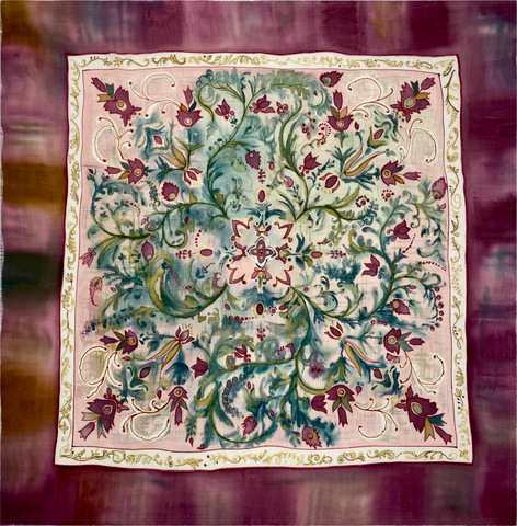 Кашемировый платок батик 