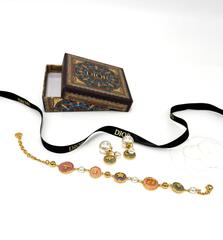 Браслет с подвесками монетками style by CD с цветной эмалью