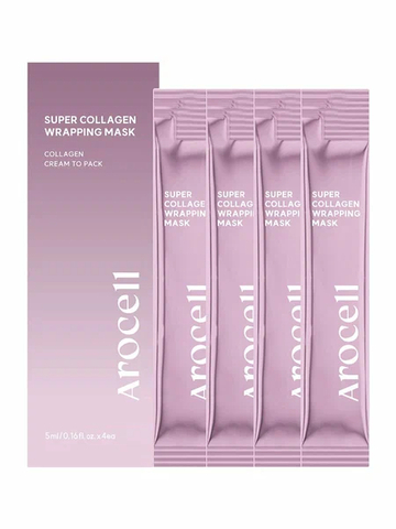 Arocell Super Collagen Wrapping Mask, Коллагеновая маска-плёнка для сияния и гладкости кожи, 5гр