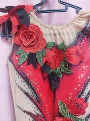 Купальник для художественной гимнастики без страз рост 122-128 см НОВЫЙ