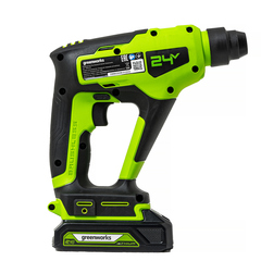 Перфоратор Greenworks GD24SDS1 24V (1,2 Дж) аккумуляторный, без АКБ и ЗУ