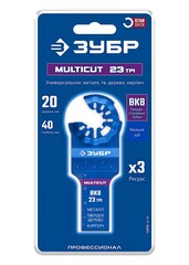 ЗУБР MULTICUT ВК8 23TPI, 20x40 мм полотно универсальное с твердосплавными зубьями: металл, твёрдое дерево, кирпич, StarQuick (15576-20-40)