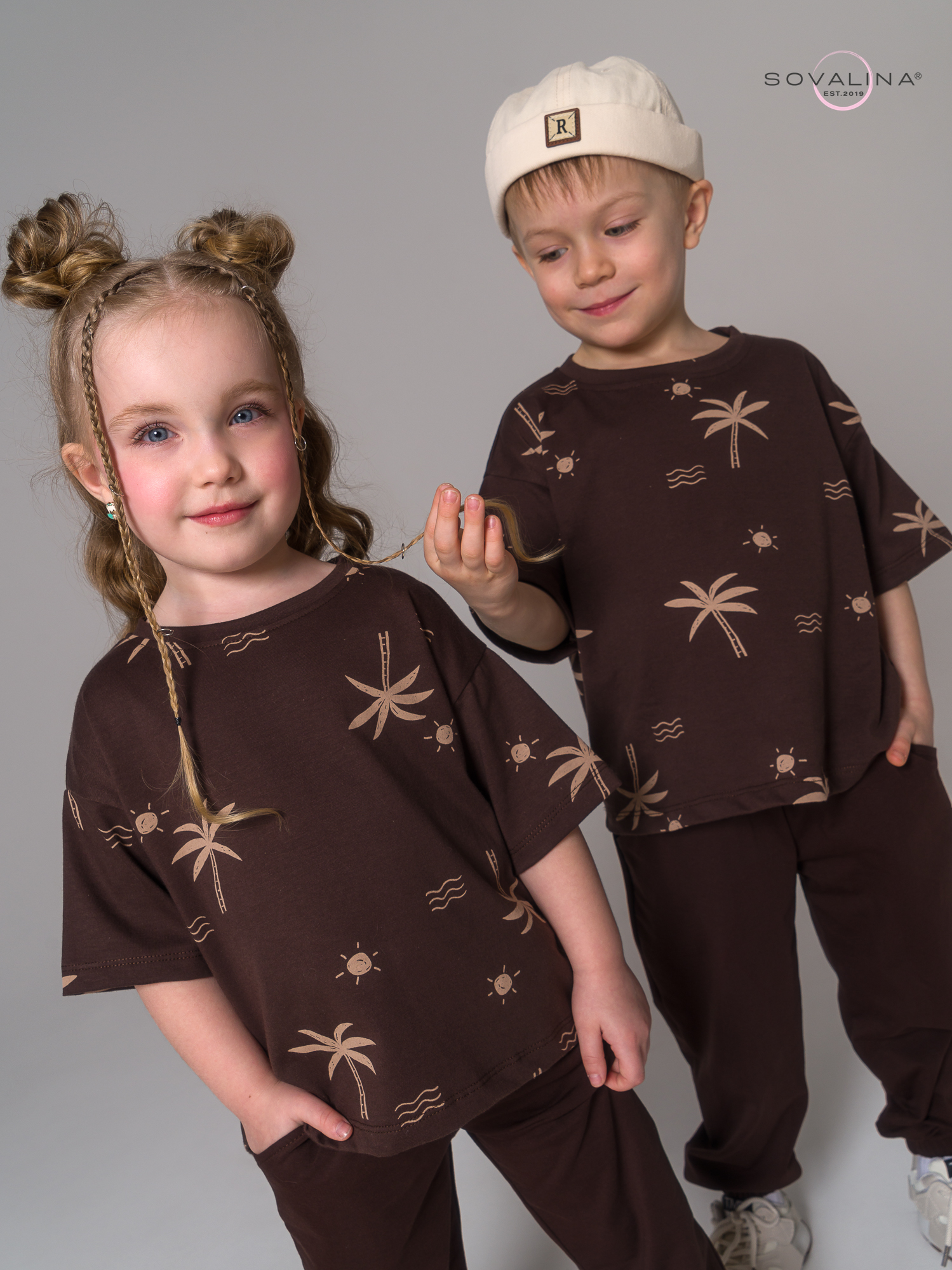 Костюм Daily men пальмы-коричневые MAX