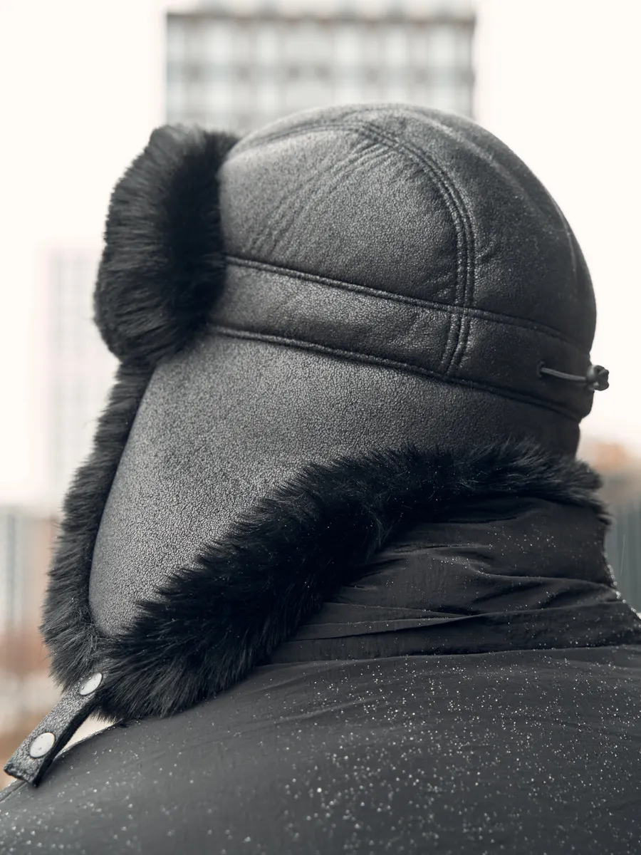 Шапка-ушанка мужская