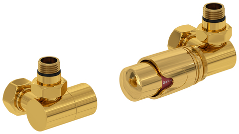 Сунержа 03-1422-0001 Терморегулятор автоматический 3D правый G 1/2" НР х G 3/4" НГ / набор (Золото)
