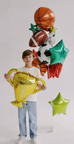 Связка гелиевых шаров Кубок Чемпиона!
