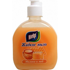 Мыло жидкое HELP 300мл флип-топ Молоко и мед