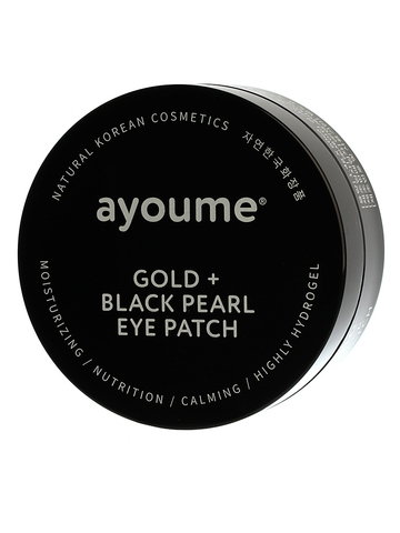 Патчи для глаз с золотом и черным жемчугом Gold + Black Pearl Eye Patch AYOUME