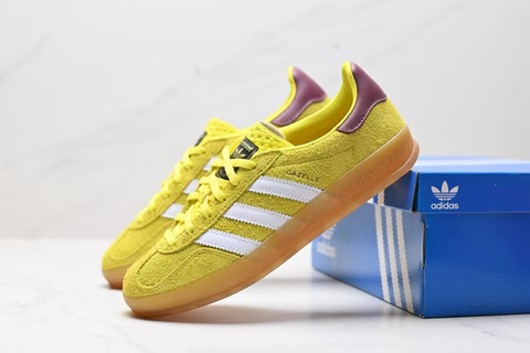 adidas Gazelle Indoor 'Bright Yellow Burgundy' 