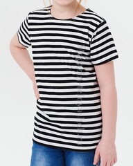 Купить детскую футболку-тельняшку - Магазин тельняшек.ру 8-800-700-93-18Футболка-тельняшка детская (черная полоса) в Магазине тельняшек