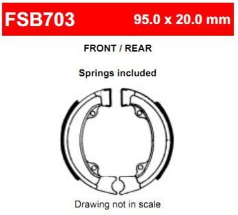 FSB703 Тормозные колодки барабанные MOTO, коробка 2 шт