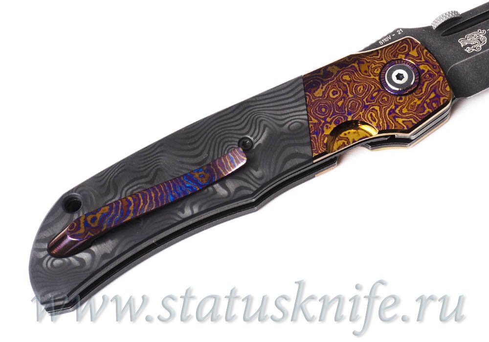 Нож CKF/Terzuola Eagle Rock S110V Timascus черный карбон