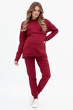 Утепленный спортивный костюм для беременных и кормящих 16041 бордовый