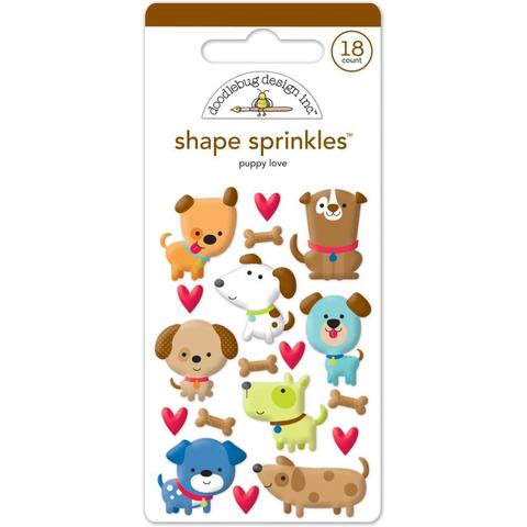 Паф-стикеры  Собачки Doodlebug Sprinkles Adhesive Glossy Enamel Shapes