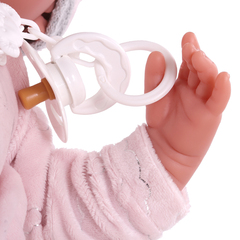 Munecas Antonio Juan Кукла младенец Паула в розовом, 40 см, мягконабивная (33112)