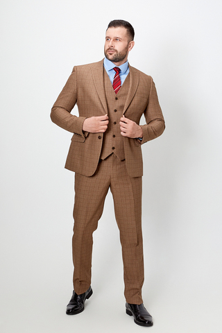 Костюм мужской - тройка Slim Fit Slavasio 165/15