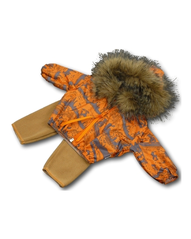 Костюм с курткой c мехом - Оранжевый. Одежда для кукол, пупсов и мягких игрушек.