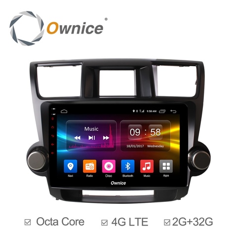 Штатная магнитола на Android 6.0 для Toyota Highlander 07-14 Ownice C500+ S1616P