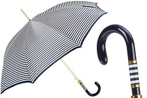 Зонт-трость Pasotti - Navy Striped Umbrella, Италия.