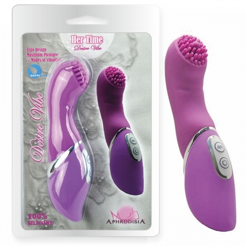 Вибратор вагинальный/клиторальный рельефной формы фиолетовый Massager 10285004