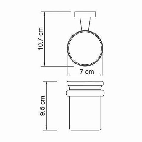 WasserKRAFT Lippe K-6528 Подстаканник одинарный