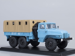 Ural-375D board with awning blue 1:43 Start Scale Models (SSM)