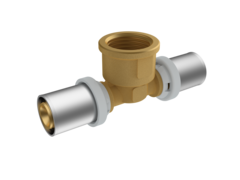 Тройник с внутренней резьбой RIIFO Omni пресс латунь 75-1"ВР-75