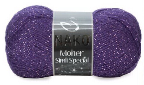 Пряжа Nako Mohair Simli Special 4743 фиолетовый (уп.5 мотков)